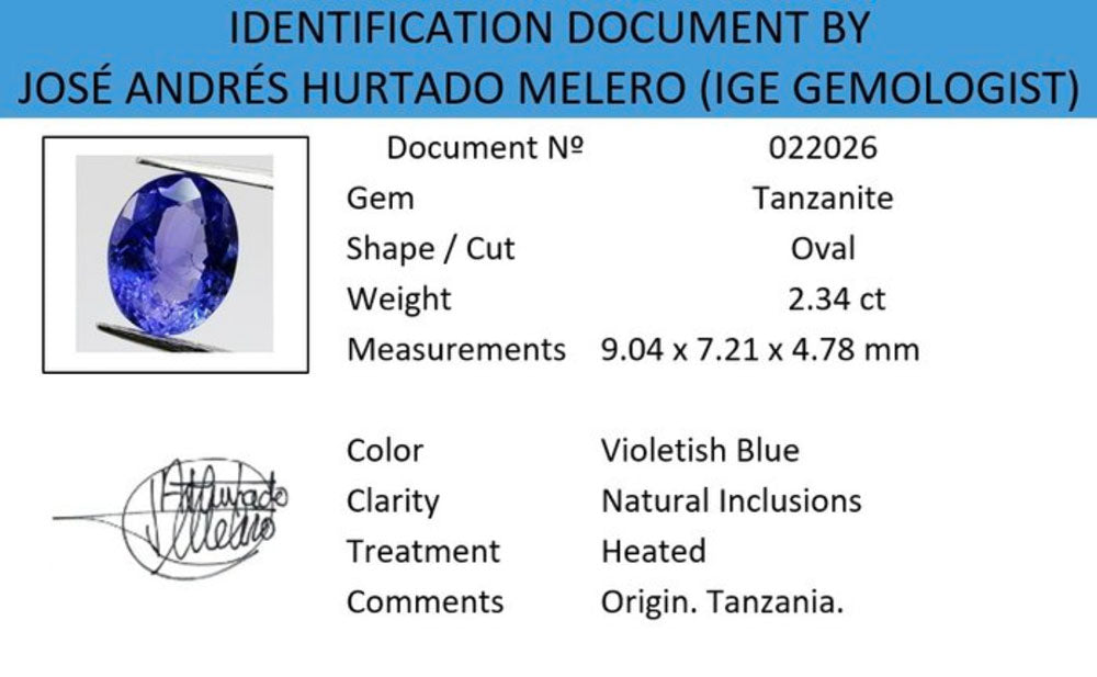 Tanzanite - 2.34 carats